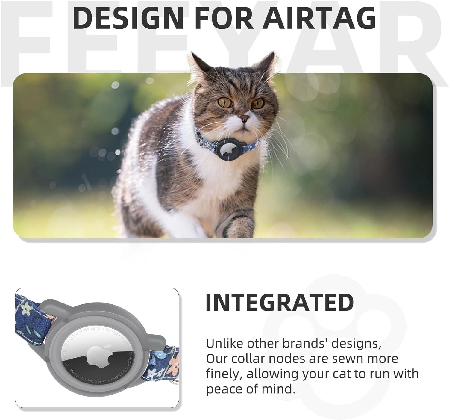 Comparing Upgraded, Breakaway, and Reflective AirTag Cat Collars