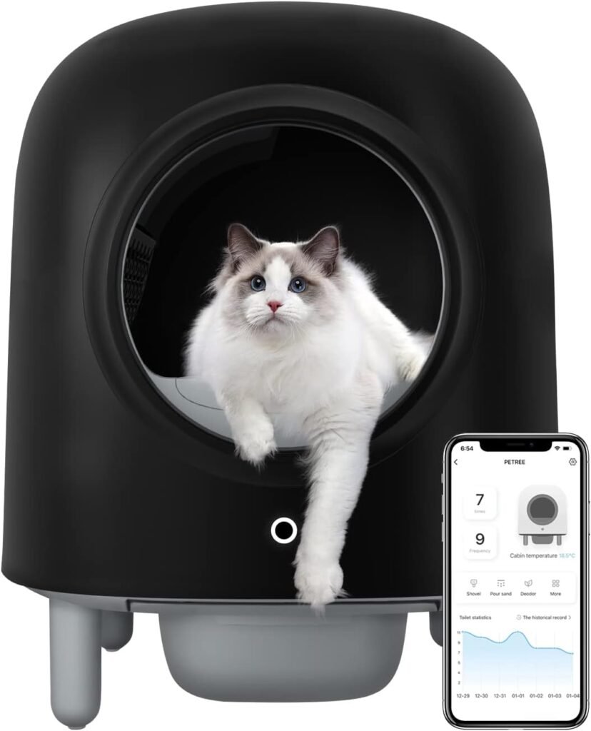 New Upgrade Pettopia Self-Cleaning Cat Litter Box: Automatic Cat Litter Box, 100% Safe, Wi-Fi Enabled with Smart App Monitoring – Ultimate Hygiene  Comfort for Your Feline Friend (1 Year Warranty)