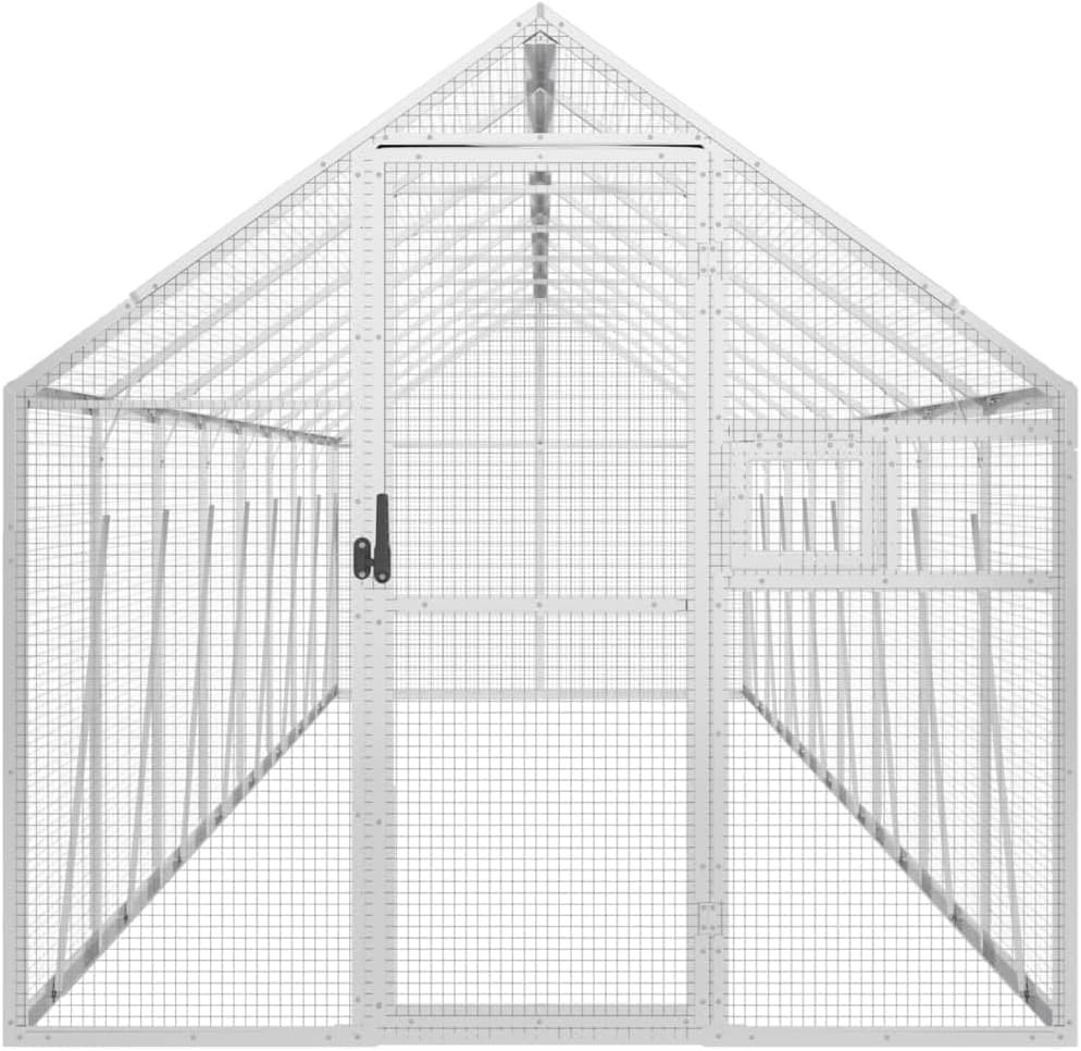 VRAXO Aviary Silver 5.9x26.2x6.1 Aluminum,Bird Cages  Stands-104.9lbs