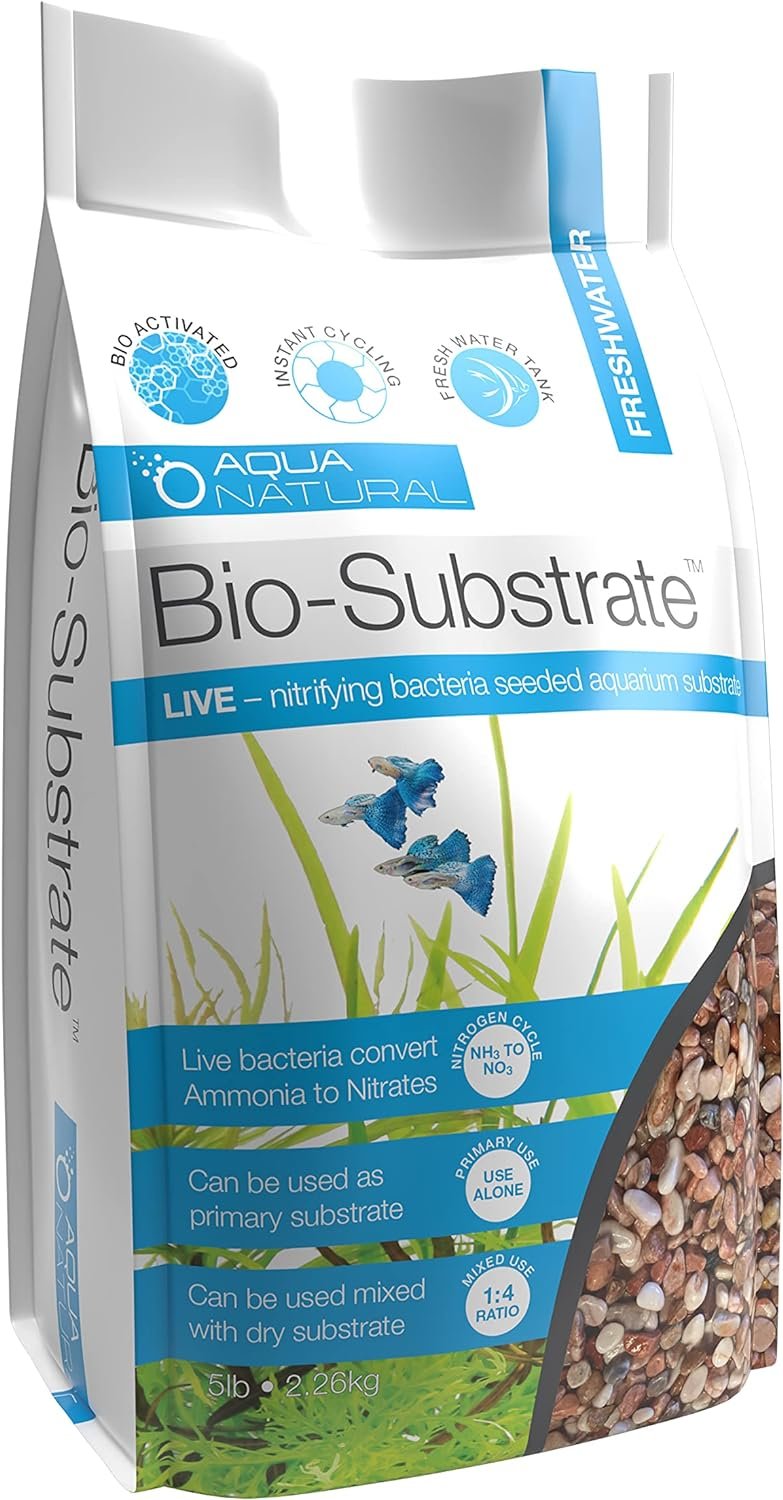 Aqua Natural Flamingo Bio-Substrate 5lb for Aquariums, Gravel seeded with Start up bio-Active nitrifying Bacteria 4-6mm