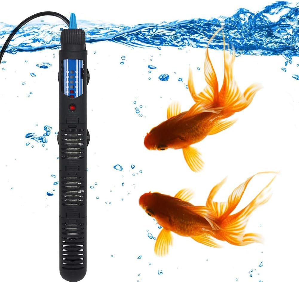 Mylivell Aquarium Heater 25W/50W/100W/200W/300W Submersible Auto Thermostat Heater, Fish Tank Heater for 10-100 Gallon Aquarium Tank with protective cover, Freshwater  Saltwater Compatible