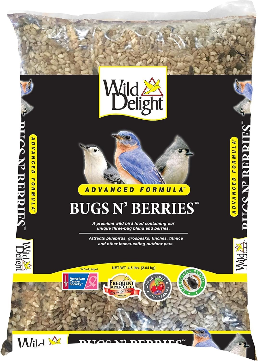 Wild Delight 099127 Bugs N Berries Wild Bird Food, 4.5 Lb, 4.5 Pound (Pack of 1)